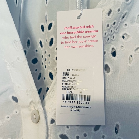 Lilly Pulitzer White Eyelet Lace Swim Coverup - Picture 5 of 5